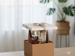 🎁✨ Caja De Regalo Mediana Con Cinta Decorativa Kraft💝🎀
