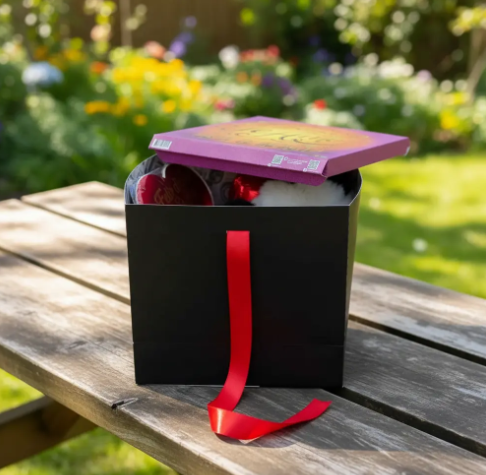 🎁✨ Caja De Regalo Mediana Con Cinta Decorativa ¡Te Amo Hasta El Infinito!💝🎀