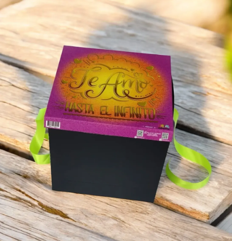 🎁✨ Caja De Regalo Mediana Con Cinta Decorativa ¡Te Amo Hasta El Infinito!💝🎀 - Image 2