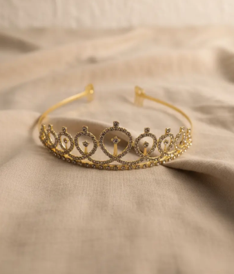 👰✨ Corona Tiara y Banda Bride To Be Para Despedida De Soltera Dorado💍🎉 - Image 3