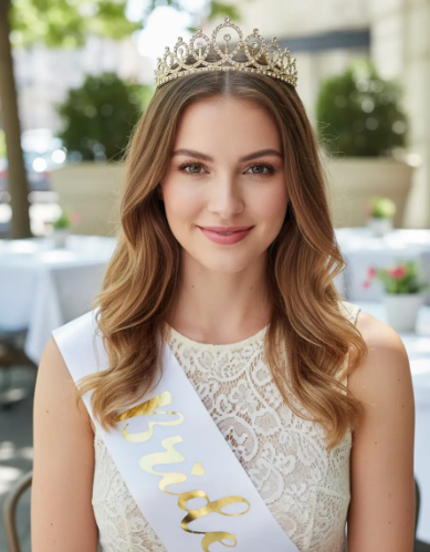 👰✨ Corona Tiara y Banda Bride To Be Para Despedida De Soltera Dorado💍🎉 - Image 7
