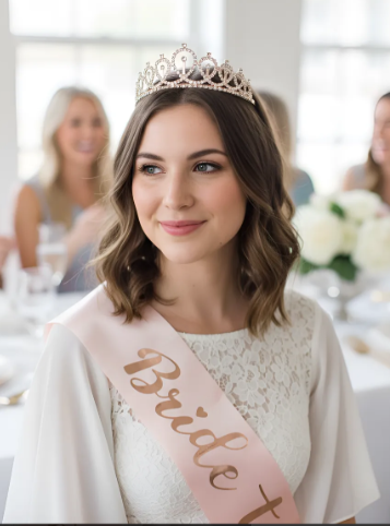 👰✨ Corona Tiara y Banda Bride To Be Para Despedida De Soltera Oro Rosa💍🎉 - Image 10