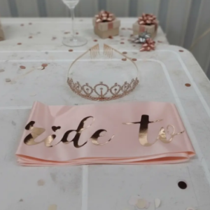 👰✨ Corona Tiara y Banda Bride To Be Para Despedida De Soltera Oro Rosa💍🎉