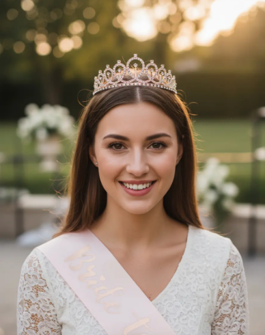👰✨ Corona Tiara y Banda Bride To Be Para Despedida De Soltera Oro Rosa💍🎉 - Image 6