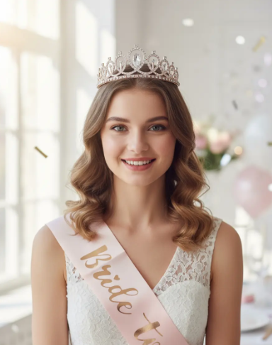 👰✨ Corona Tiara y Banda Bride To Be Para Despedida De Soltera Oro Rosa💍🎉 - Image 4