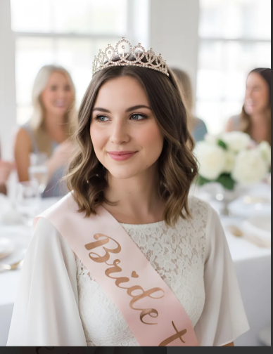 👰✨ Corona Tiara y Banda Bride To Be Para Despedida De Soltera Oro Rosa💍🎉 - Image 2