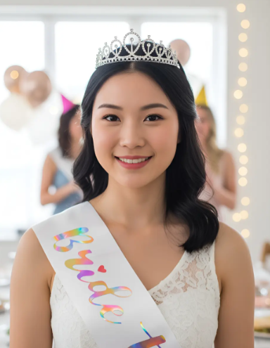 👰✨ Corona Tiara y Banda Bride To Be Para Despedida De Soltera Plateado💍🎉 - Image 4