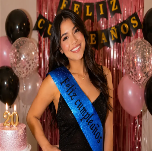 🎉🎂 Banda Corporal Feliz Cumpleaños Azul🎀✨ - Image 9