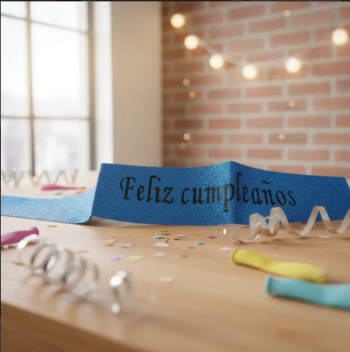 🎉🎂 Banda Corporal Feliz Cumpleaños Azul🎀✨ - Image 5