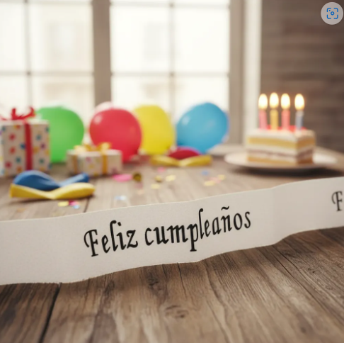 🎉🎂 Banda Corporal Feliz Cumpleaños Blanco🎀✨ - Image 3