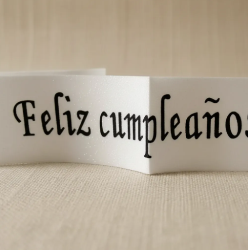 🎉🎂 Banda Corporal Feliz Cumpleaños Blanco🎀✨ - Image 2