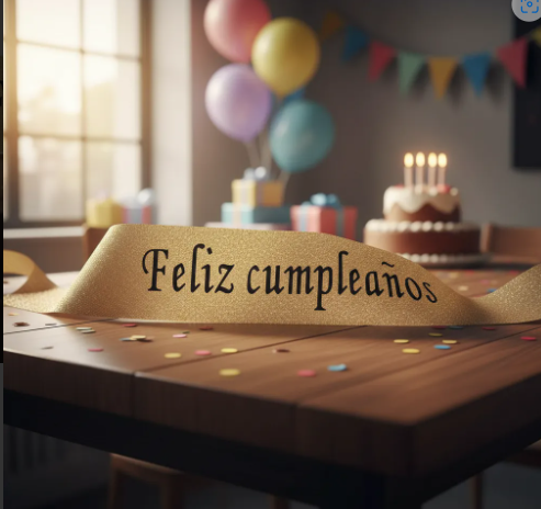🎉🎂 Banda Corporal Feliz Cumpleaños Oro Rosa🎀✨ - Image 4