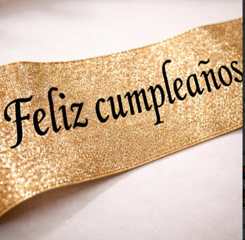 🎉🎂 Banda Corporal Feliz Cumpleaños Oro Rosa🎀✨