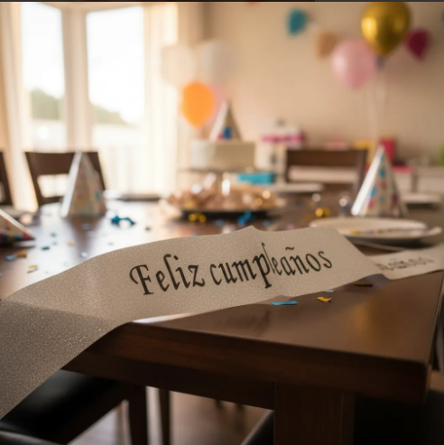 🎉🎂 Banda Corporal Feliz Cumpleaños Plateado🎀✨ - Image 6