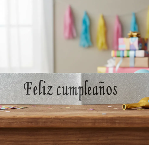 🎉🎂 Banda Corporal Feliz Cumpleaños Plateado🎀✨ - Image 5