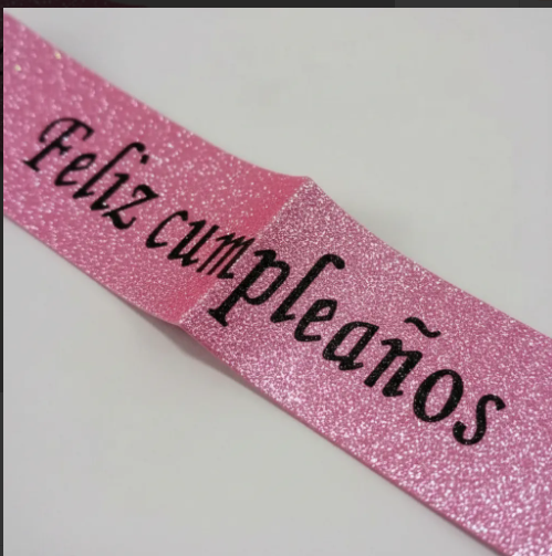 🎉🎂 Banda Corporal Feliz Cumpleaños Rosa🎀✨ - Image 2