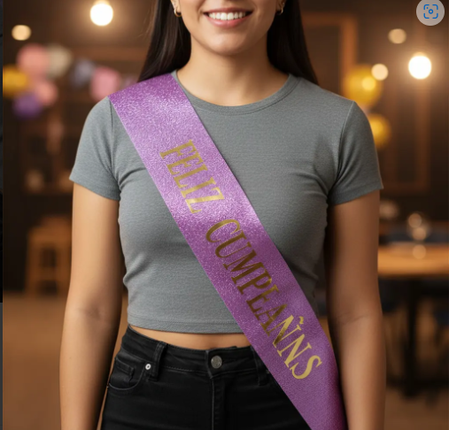 🎉🎂 Banda Corporal Feliz Cumpleaños Violeta🎀✨ - Image 2