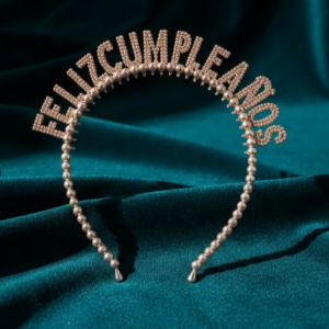 👑🎉 Tiara Feliz Cumpleaños Para Fiesta Oro Rosa✨🎂