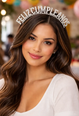 👑🎉 Tiara Feliz Cumpleaños Para Fiesta Plateada✨🎂 - Image 6