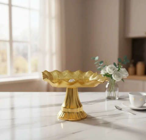 ✨🍬 Bandeja Dulcera Decorativa Cuadrada Ondulada Con Base Dorada🍫🏡 - Image 6
