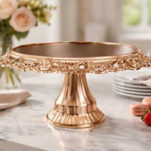 ✨🍰 Base Para Postres Tipo Pedestal Decorativa Y Funcional Oro Rosa🍰✨