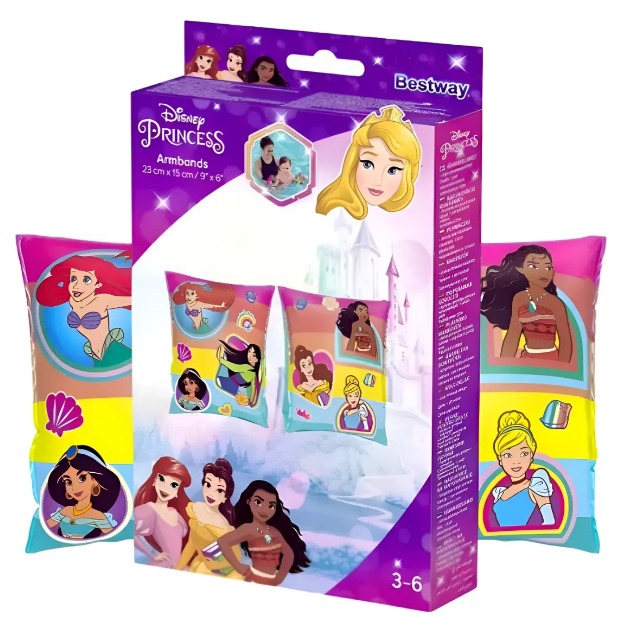 🌊☀️COMBO 3 EN 1 BESTWAY – BRAZOS + ARO + PELOTA Princesas🎈🏖️ - Image 3