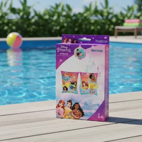 🌊☀️COMBO 3 EN 1 BESTWAY – BRAZOS + ARO + PELOTA Princesas🎈🏖️ - Image 5