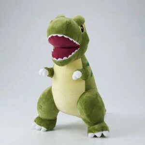 🦖💚 Peluche Dinosaurio T-Rex Verde Con Rayas Pequeño🧸✨
