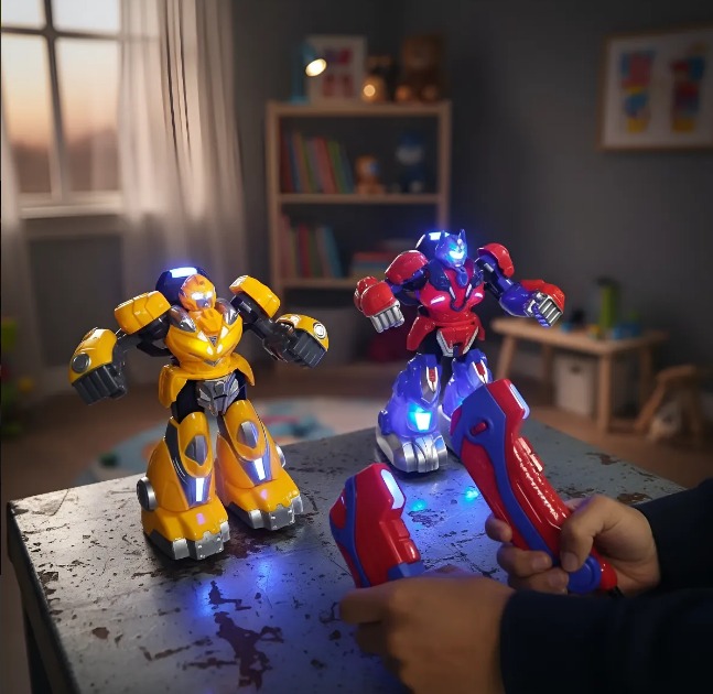 🤖🥊 Set 2 Robots De Pelea Con Sensor De Movimiento🤖🥊 - Image 4