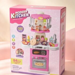 👩‍🍳🍳 Cocina De Juguete Modern Kitchen 64 Piezas Con Luces Y Sonido 🎀✨