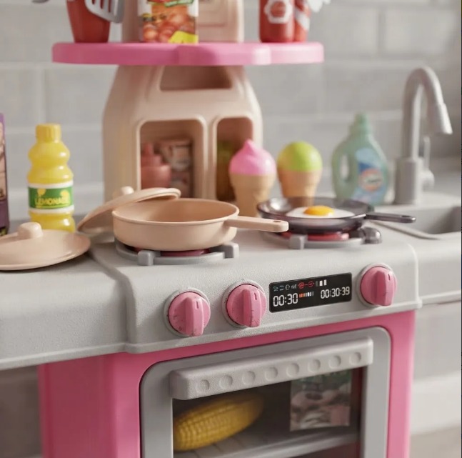 👩🍳🍳 Cocina De Juguete Modern Kitchen 64 Piezas Con Luces Y Sonido 🎀✨ - Image 3