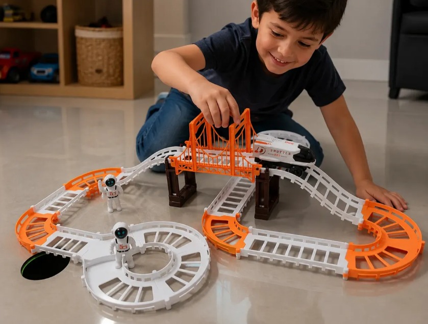 🚀🚂 Pista De Tren Espacial Outer Space Track Con Tren Y Astronautas 👨🚀✨ - Image 11