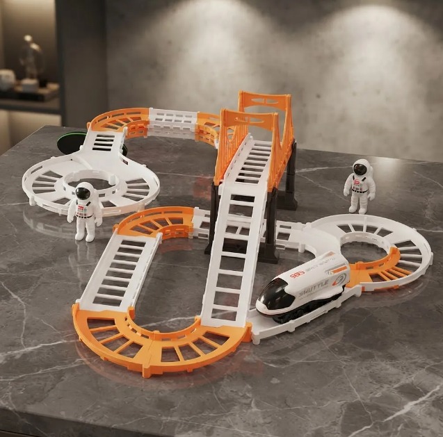 🚀🚂 Pista De Tren Espacial Outer Space Track Con Tren Y Astronautas 👨🚀✨ - Image 7