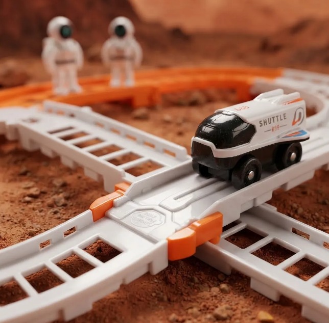 🚀🚂 Pista De Tren Espacial Outer Space Track Con Tren Y Astronautas 👨🚀✨ - Image 3