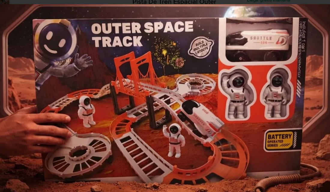 🚀🚂 Pista De Tren Espacial Outer Space Track Con Tren Y Astronautas 👨🚀✨ - Image 2