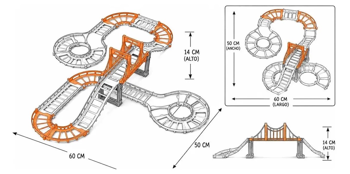 🚀🚂 Pista De Tren Espacial Outer Space Track Con Tren Y Astronautas 👨🚀✨ - Image 6