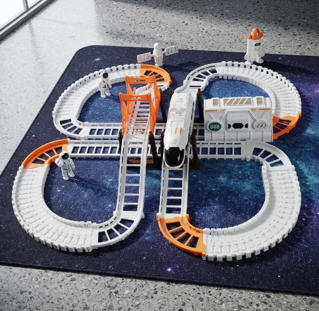 🚀🚂 Pista De Tren Espacial Outer Space Track Con Accesorios 👨🚀🛰️ - Image 8