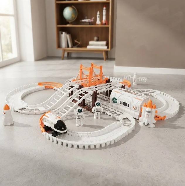 🚀🚂 Pista De Tren Espacial Outer Space Track Con Accesorios 👨🚀🛰️ - Image 3