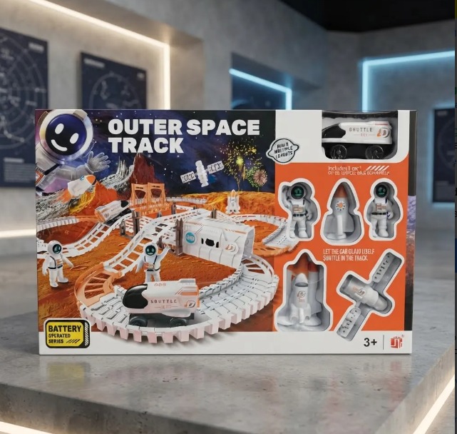 🚀🚂 Pista De Tren Espacial Outer Space Track Con Accesorios 👨🚀🛰️ - Image 5