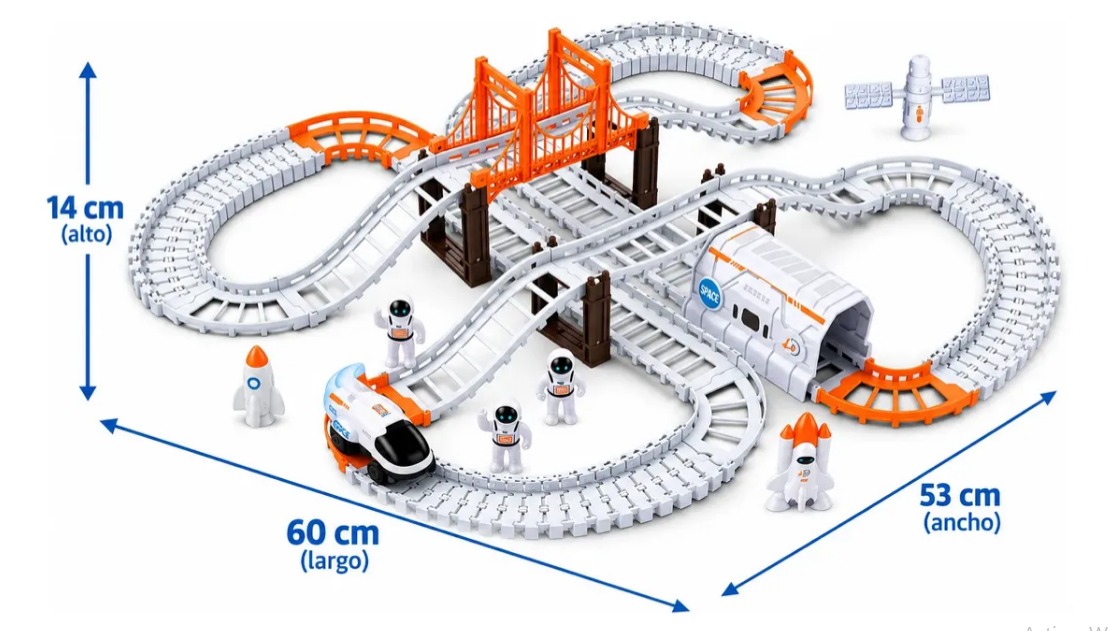 🚀🚂 Pista De Tren Espacial Outer Space Track Con Accesorios 👨🚀🛰️ - Image 9
