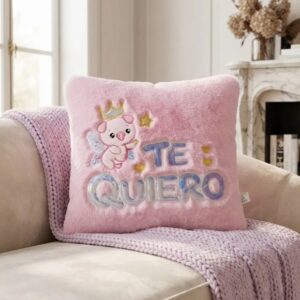 🐷💗 Cojín Decorativo Rosado Cerdito Peluche Suave Te Quiero✨🎀