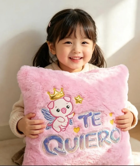 🐷💗 Cojín Decorativo Rosado Cerdito Peluche Suave Te Quiero✨🎀 - Image 2