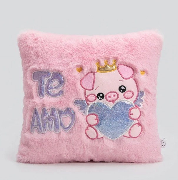 🐷💗 Cojín Decorativo Rosado Cerdito Peluche Suave Te Amo✨🎀 - Image 3