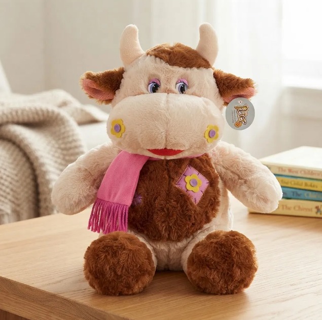 🐮💗Peluche De Vaca Suave Con Bufanda Rosada 40 cm🧸✨ - Image 8