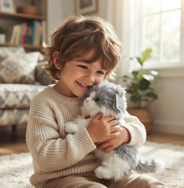 🐱🤍 Peluche Gatito Pequeño Suave Tierno Decorativo Gris🧸✨ - Image 5