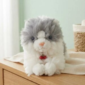 🐱🤍 Peluche Gatito Pequeño Suave Tierno Decorativo Gris🧸✨