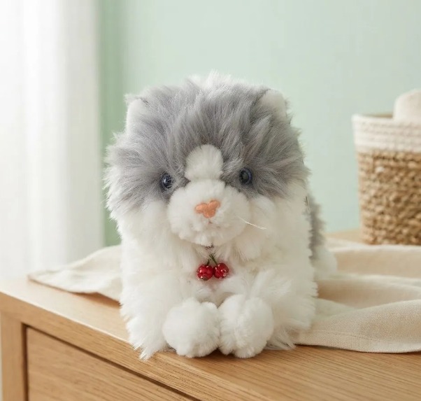 🐱🤍 Peluche Gatito Pequeño Suave Tierno Decorativo Gris🧸✨ - Image 7