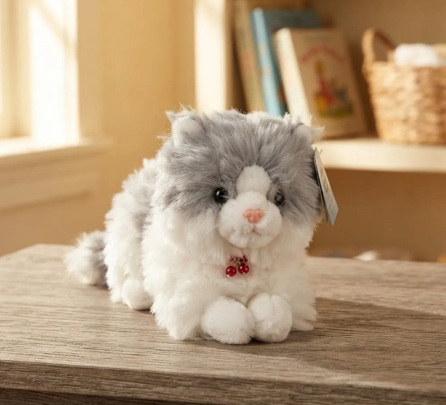 🐱🤍 Peluche Gatito Pequeño Suave Tierno Decorativo Gris🧸✨ - Image 2