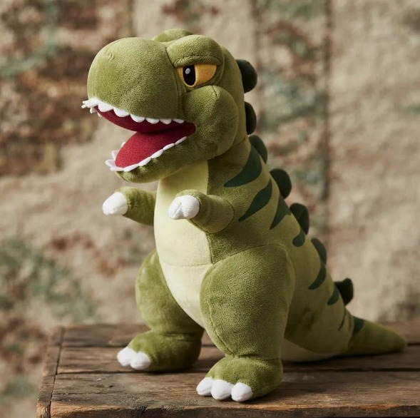🦖💚 Peluche Dinosaurio T-Rex Verde Con Rayas Mediano🧸✨ - Image 4