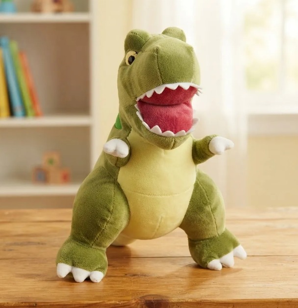 🦖💚 Peluche Dinosaurio T-Rex Verde Con Rayas Mediano🧸✨ - Image 7